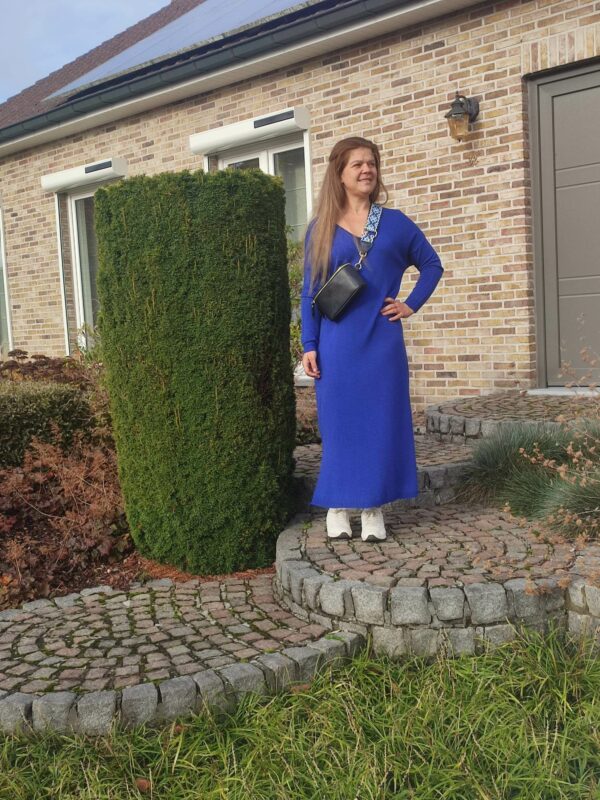 lang kleed blauw