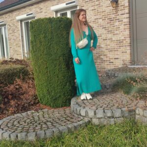 lang kleed groen