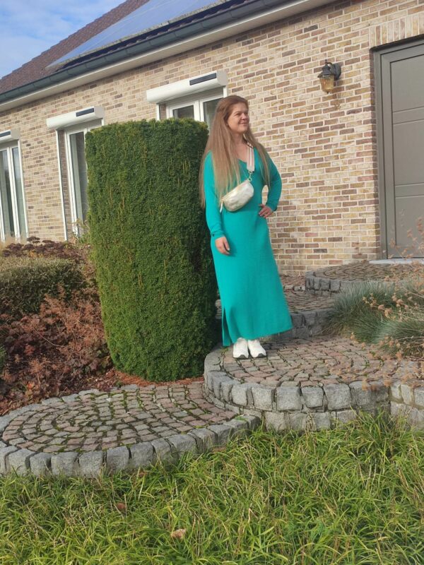 lang kleed groen