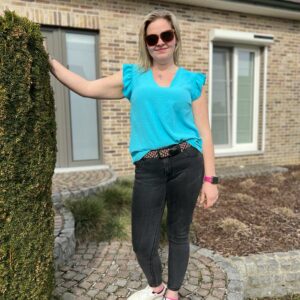 T-shirt Kim fel blauw