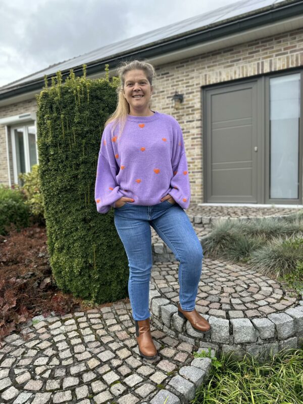 lila oranje hartjes