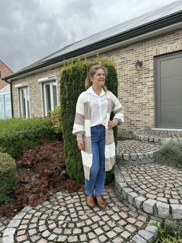 gilet herfstkleuren lang