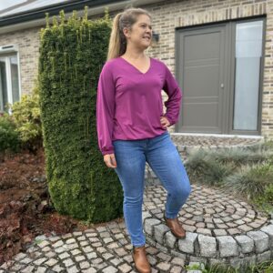 fuchsia blouse grote maat XXL