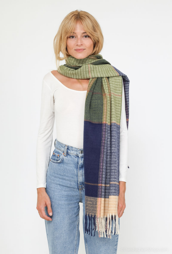 sjaal viscose kaki