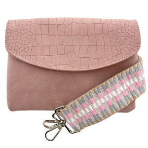 handtas elisa croco oud roos