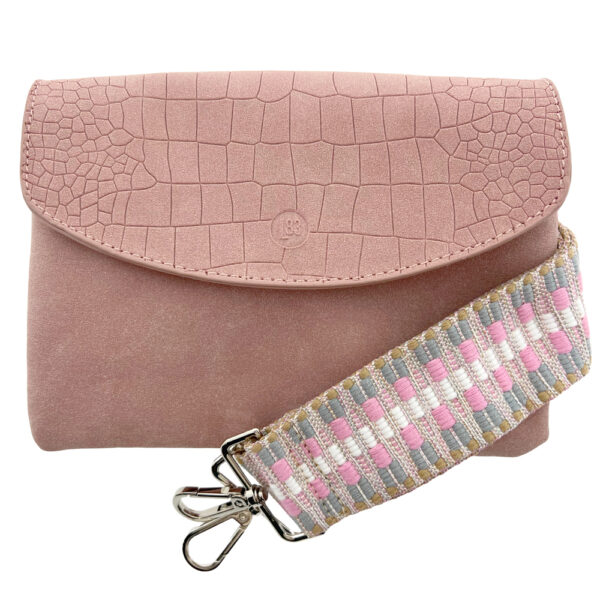 handtas elisa croco oud roos
