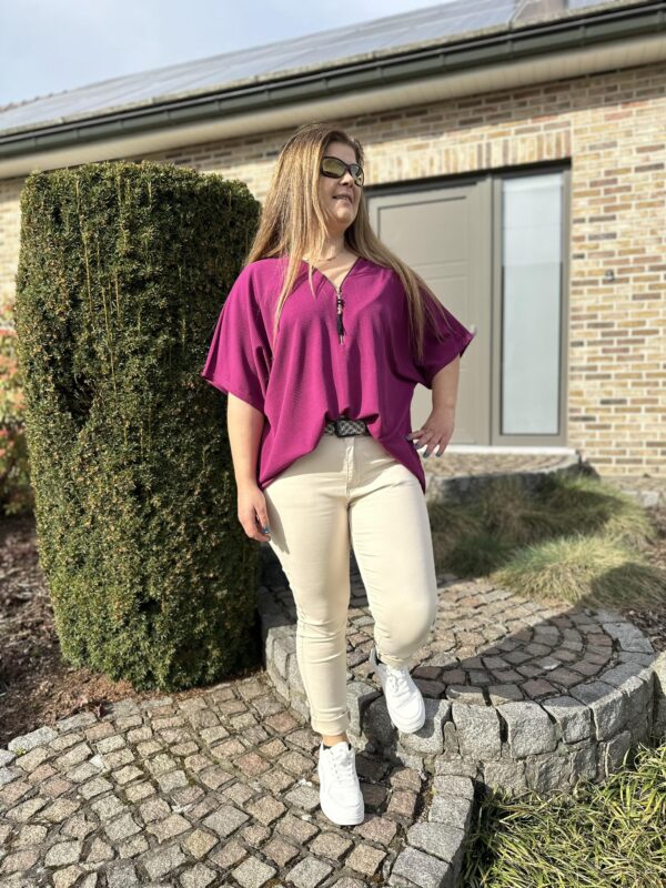blouse tine mauve